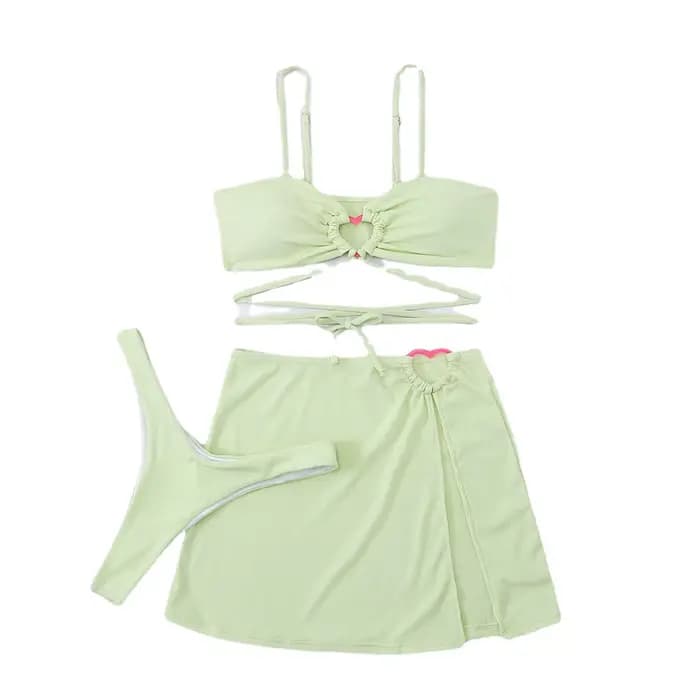 Maillot de bain brésilien sexy avec jupe pour femme