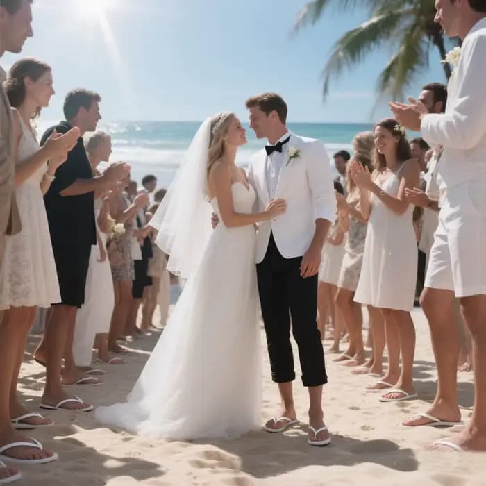 6-30 paires de tongs pour invités de mariage