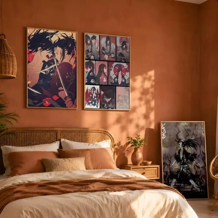 Affiche décorative murale pour salle de bain, couloir, esthétique, facile à appliquer, facile à installer, Anime D-Dororo