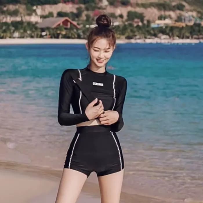Maillot de bain fendu de sport pour femmes