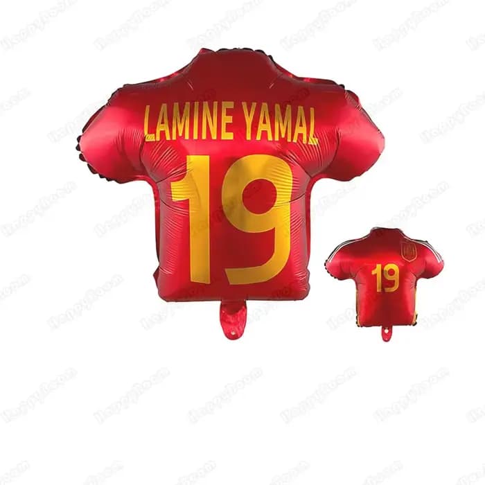 Ballons en aluminium motif maillot de football de dessin animé, ensemble de décoration pour fête d'anniversaire sur le thème du football, accessoires photo pour fête