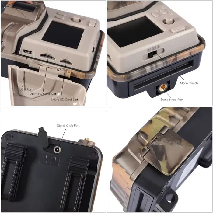 Caméra de chasse 4G 120MP 4K avec application, diffusion en direct 4K, service cloud GRATUIT, pièges photo pour la chasse, caméras de surveillance de la faune, vision nocturne HC900PRO