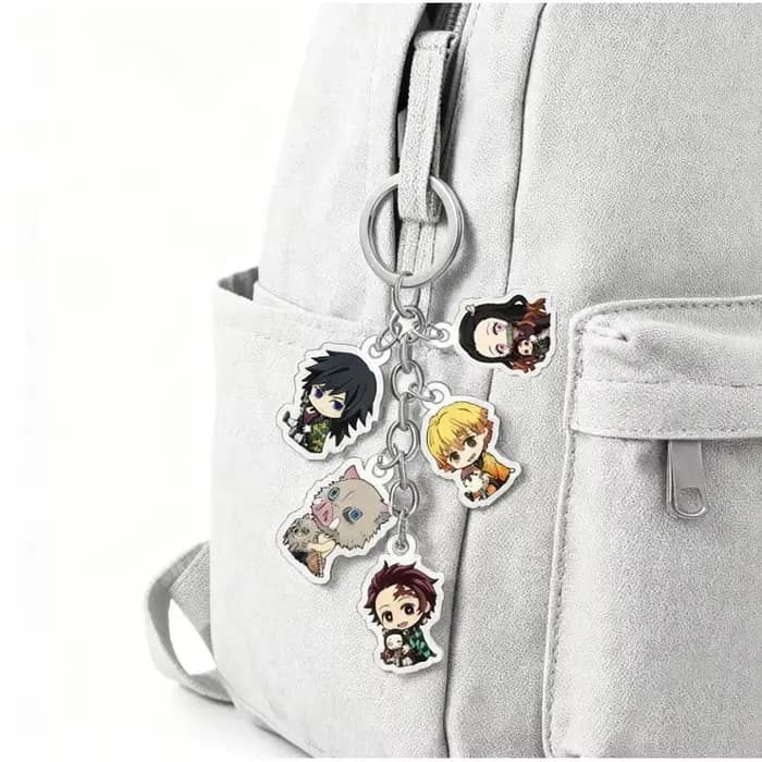 Porte-clés Demon Slayer Kamado Nezuko Kamado Tanjirou Agatsuma Zenitsu Hashibira Inosuke, jouets figurines d'action en vinyle, 2025