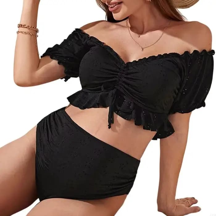 Maillot bain maternité taille haute, manches courtes, pour soutien confortable pendant grossesse les activités