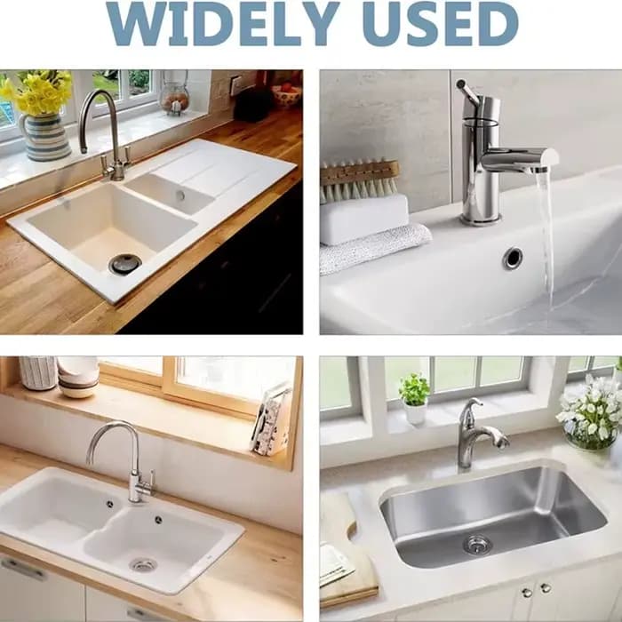 Couvercle de vidange circulaire pour lavabo de cuisine et salle de bains, 4 pièces, décoration de baignoire, trou d'évier, trop-plein creux pour lavabo