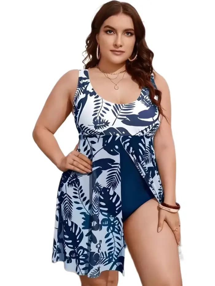 Maillot de bain une pièce grande taille pour femme, taille haute, push-up, effet ventre plat, ensemble bikini d'été
