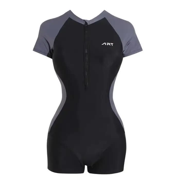Maillot de bain une pièce à manches courtes pour femmes