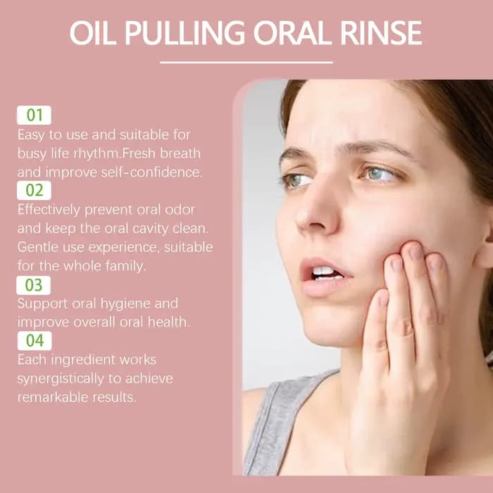 Huile de traction de noix de coco, rinçage buccal, sans alcool, à base de plantes, blanchiment des dents, frais, élimine les taches jaunes, odeur, soins buccaux
