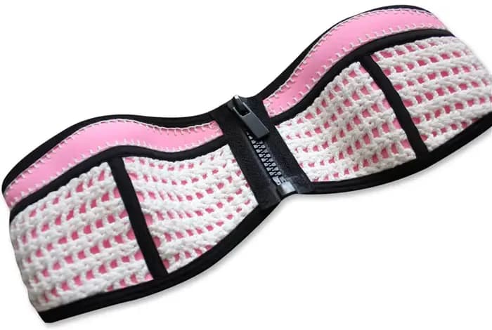 Bikinis sexy de style Brigitte en néoprène, ensembles de bikini en caoutchouc de néoprène, bikini rayé bleu et blanc pour femme - Ensemble de maillots de bain deux pièces
