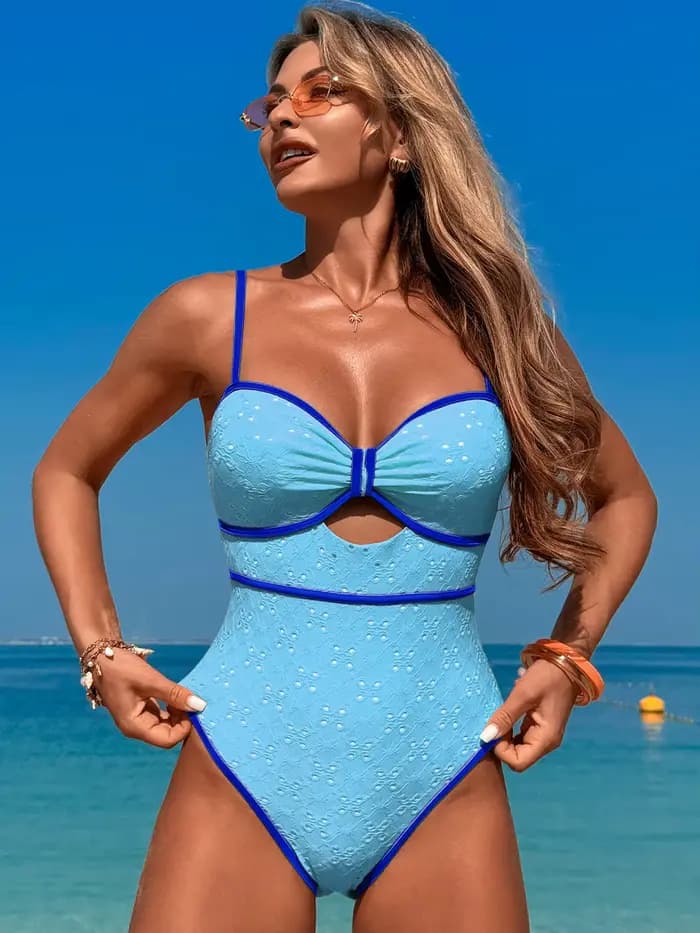 2025 nouveau Sexy dentelle évider une pièce maillot de bain pour femmes Push Up maillots