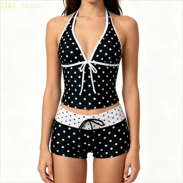 H4GF Ensemble 2 pièces pour Maillot bain tankini avec short Vintage