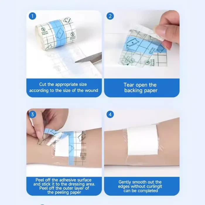 Bande de protection transparente imperméable pour tatouage, 10 m, film cicatrisant, seconde peau, rouleau de bandage après-tatouage
