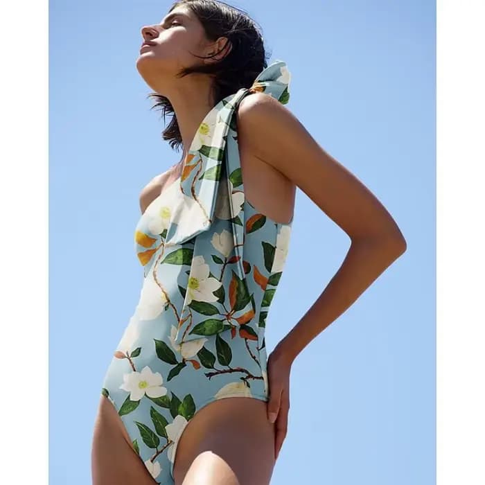 Nouveau Maillot de Bain Une Pièce Rétro Imprimé 2026 pour Femme