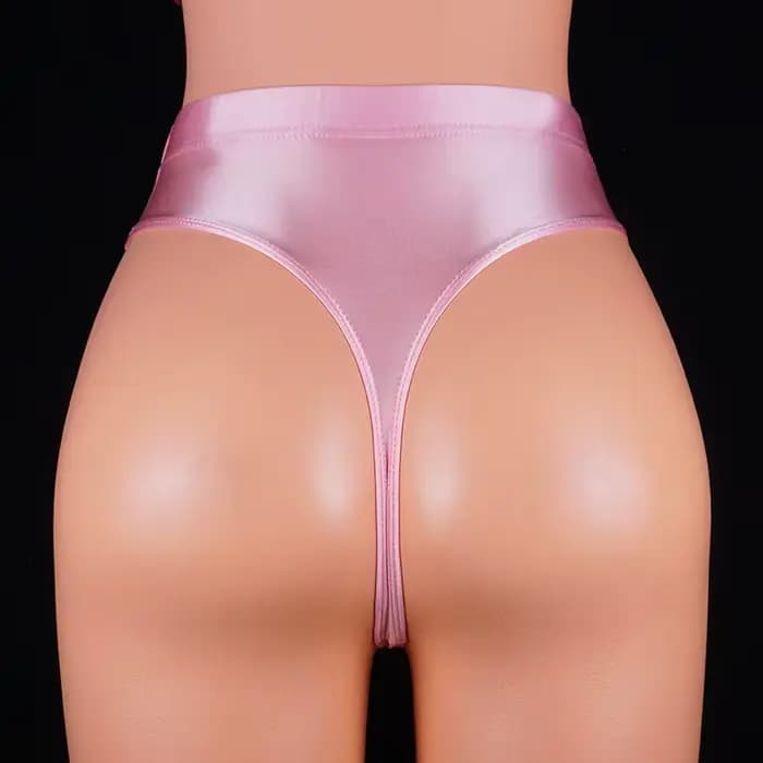 Bikini brésilien brillant en T pour femme