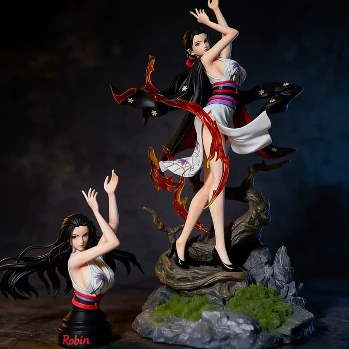 Figurine d'action Anime One Piece, figurine Robin, démon Robin, jouets en PVC, modèle de statue, jouets de collection, cadeaux, 38 cm/15 pouces