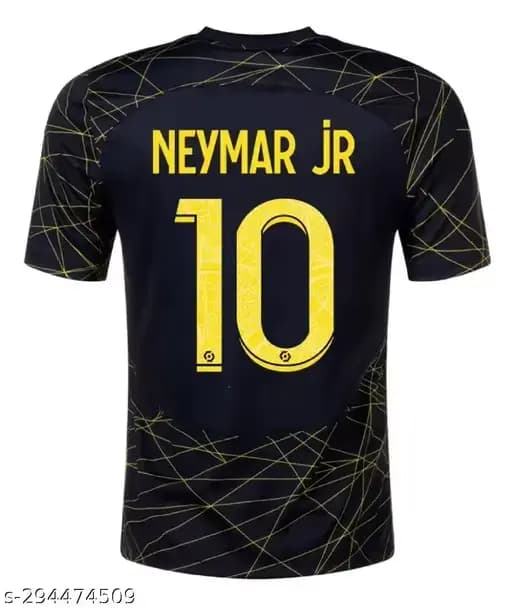 Maillot de football Paris Saint-Germain noir et or pour hommes NEYMAR JR 10, t-shirt de football à manches courtes à séchage rapide, uniforme d'entraînement sportif