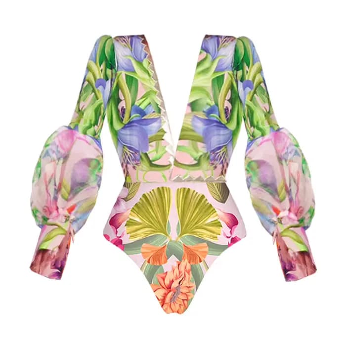 Maillot de bain une pièce imprimé floral