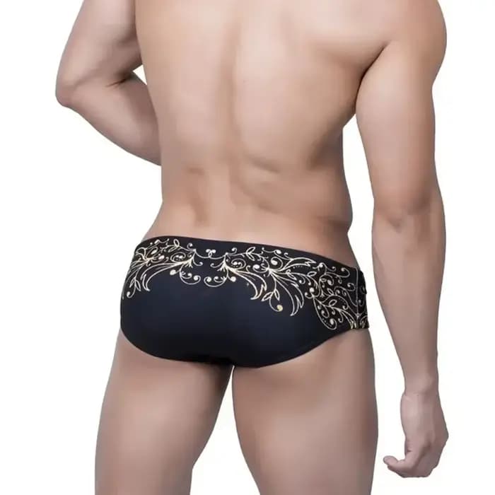 Maillot de bain noir pour hommes