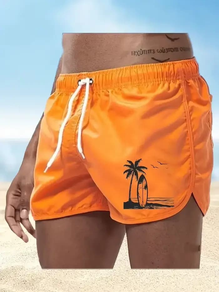 Shorts de plage et de surf décontractés imprimés pour l'été, avec taille élastique, élégants pour les vacances