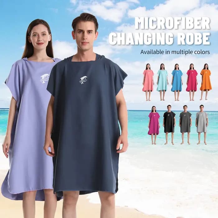 Mutao – serviette de Robe Poncho de Surf unisexe