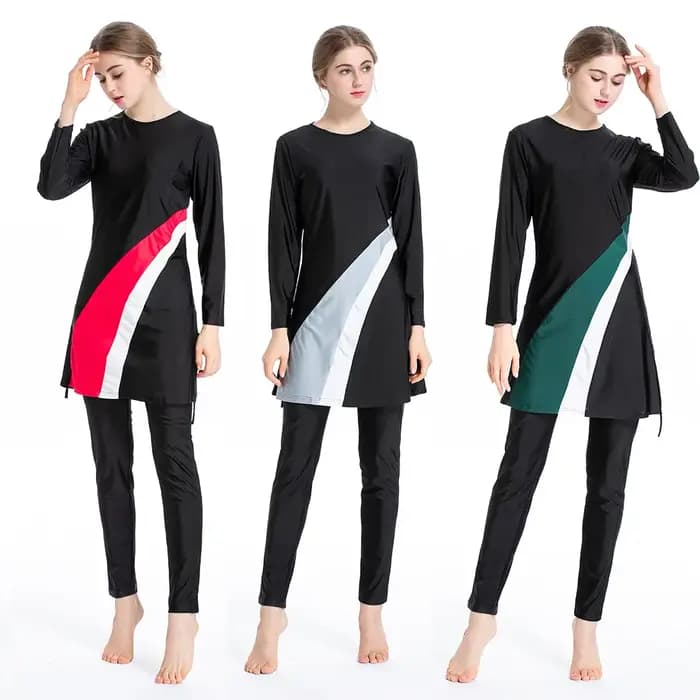 Maillot de bain 3 pièces imprimé pour femme