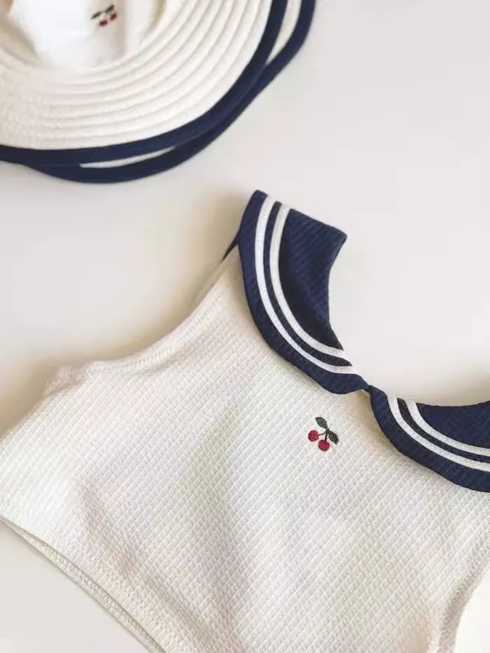 Maillot de bain une pièce pour bébés filles, nouvelle collection 2026, maillot de bain d'été bleu marine pour enfants