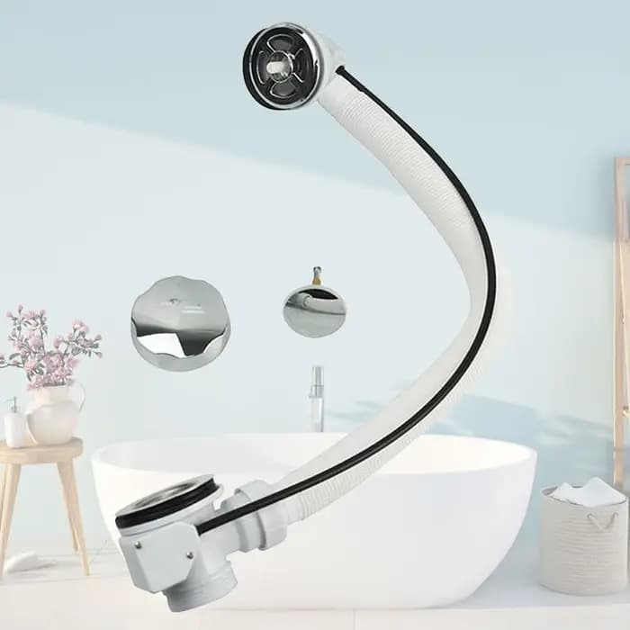 Siphon de baignoire avec trop-plein moderne, filtre de vidage de baignoire dédié avec système pop-up pour baignoire