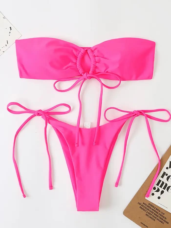 Maillot de bain sexy à lacets pour femme