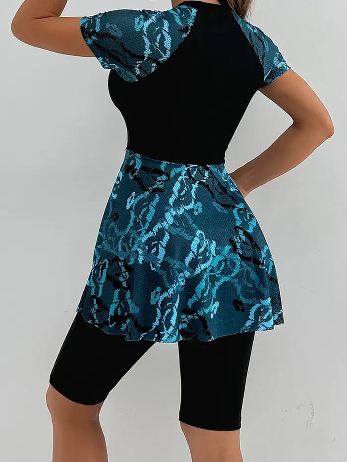 Maillot de bain deux pièces imprimé Tankini