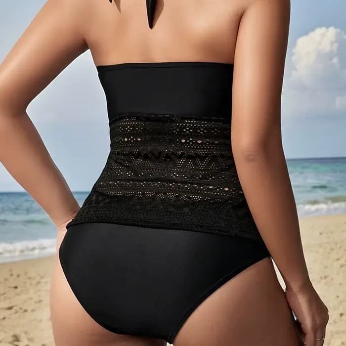 Nouveau Maillot de Bain Bikini Deux Pièces 2026 avec Haut et Bas Séparés en Maille