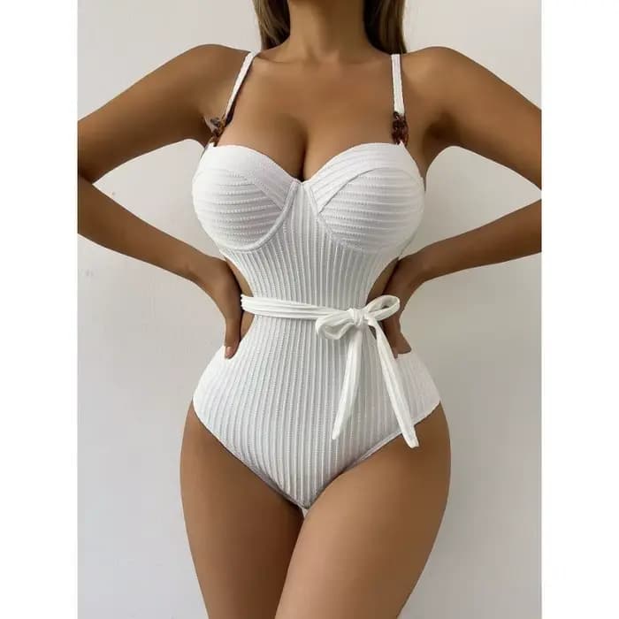 Maillot de bain une pièce blanc