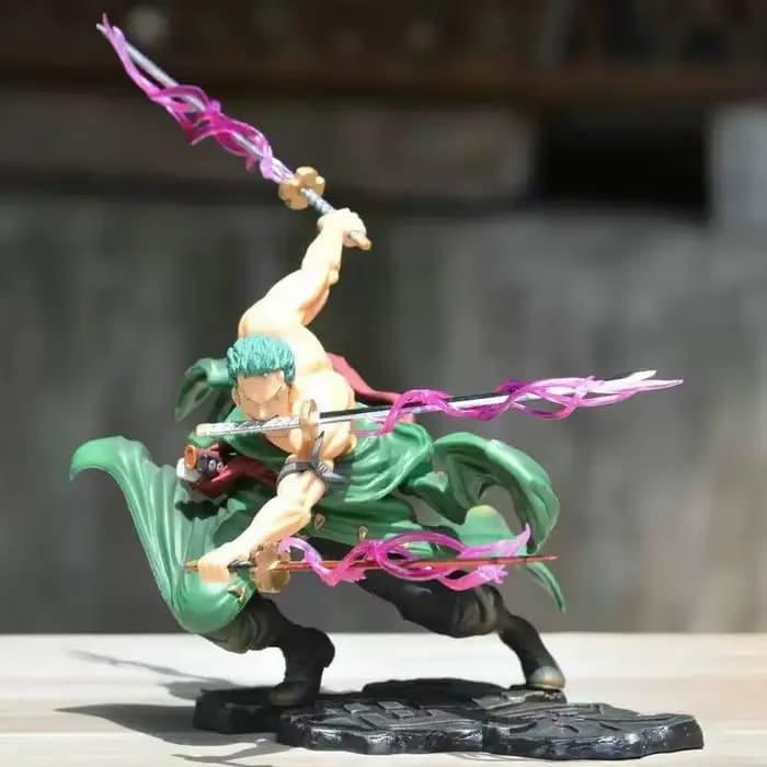 Figurine d'anime One Piece GK Roronoa Zoro Trois lames Sa-maximum Manga Anime Statue Figurine d'action Collection Modèle Jouet en gros
