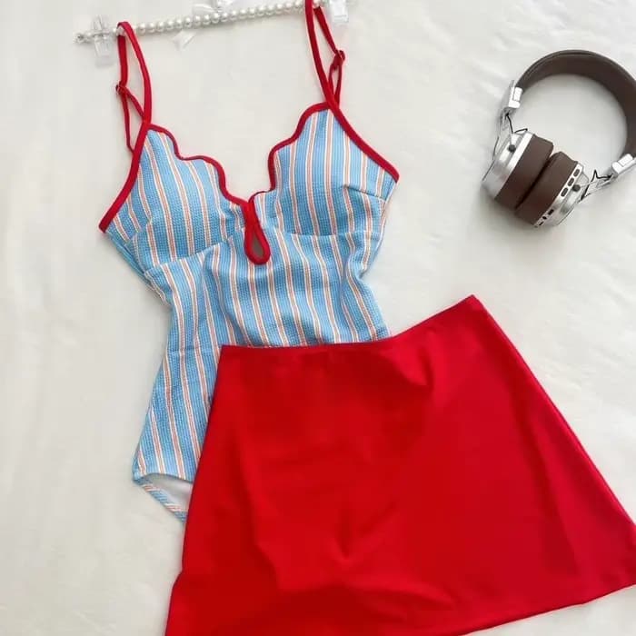 Bikini taille haute Y2K pour femmes