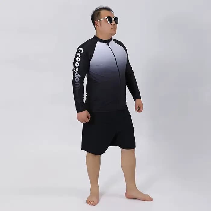 Maillot de bain pour hommes, grande taille 2XL-9XL, manches longues, jambes longues, séchage rapide, maillot de bain de plage, maillot de bain de plongée, maillot de bain de surf
