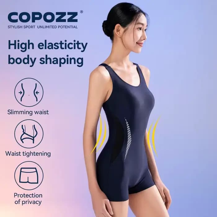 COPOZZ femme une pièce maillot de bain solide plage sans manches évider col en U été femme costumes surf Sport adulte nouveau maillot de bain