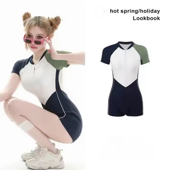 Nouveau Maillot de Bain Une Pièce Sportif à Angle Plat pour Femme 2026
