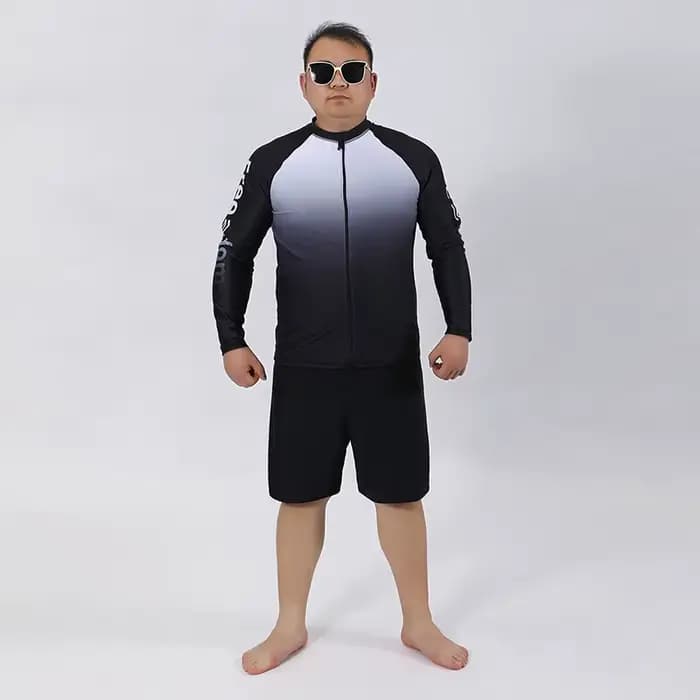 Maillot de bain pour hommes, grande taille 2XL-9XL, manches longues, jambes longues, séchage rapide, maillot de bain de plage, maillot de bain de plongée, maillot de bain de surf