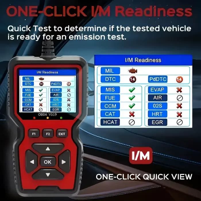 Scanner OBD2 V519 - Testeur de diagnostic de véhicule portable avec données en temps réel et test de batterie