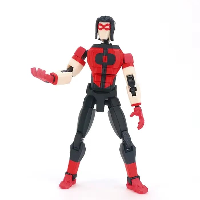 Figurine articulée Invincible Mark Teen Oliver, style héros rouge et noir, multi-points d'articulation, jouet de collection posable