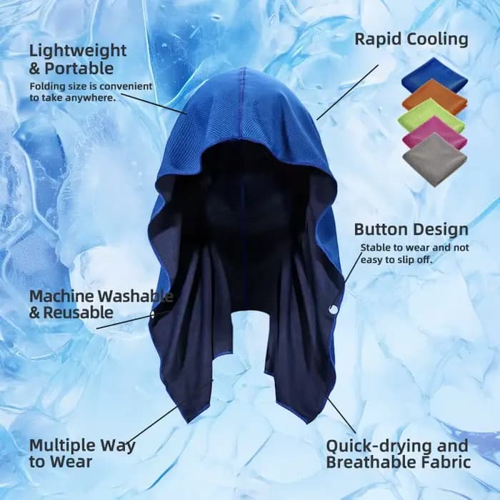 Serviette à capuche rafraîchissante - Serviette à capuche