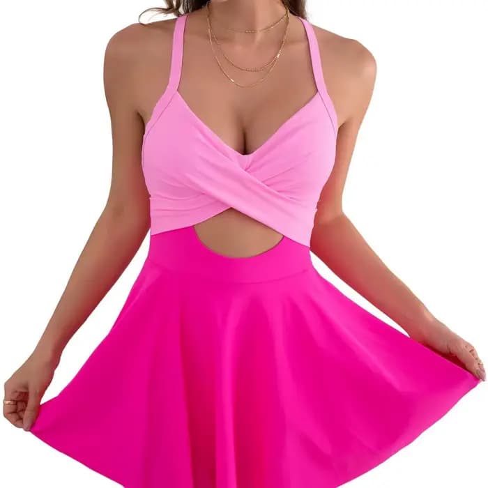 Maillot de bain imprimé femmes une pièce robe
