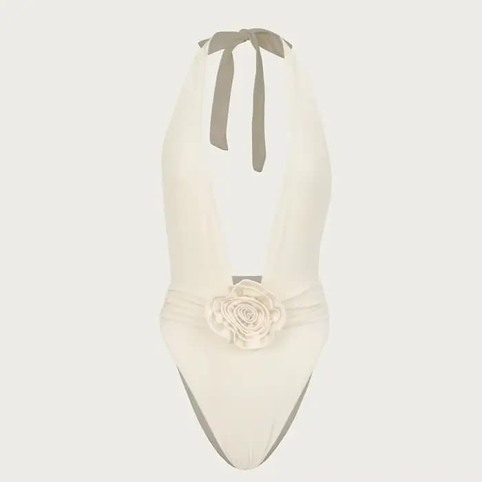 Sexy Rosette V une pièce maillot de bain 2024 nouveaux maillots