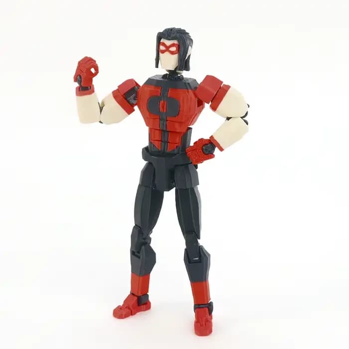 Figurine articulée Invincible Mark Teen Oliver, style héros rouge et noir, multi-points d'articulation, jouet de collection posable