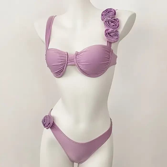Maillots de bain femme deux pièces fleur Bikinis
