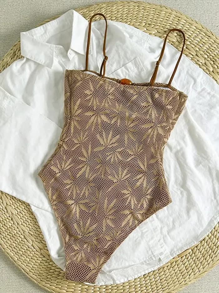 Maillot de bain une pièce imprimé Vintage pour femmes