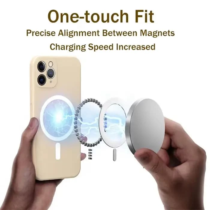 Étui de Charge magnétique sans fil Magsafe pour IPhone 15 16 14 13 12 11 Pro Max Mini XR XS Plus, housse de sangle en Silicone liquide souple