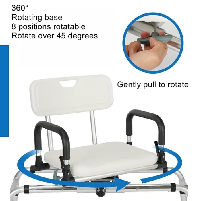 Tabouret de salle de bain, chaise de baignoire rotative pour personnes âgées, chaise de douche pour personnes handicapées, chaise de douche pour femmes enceintes