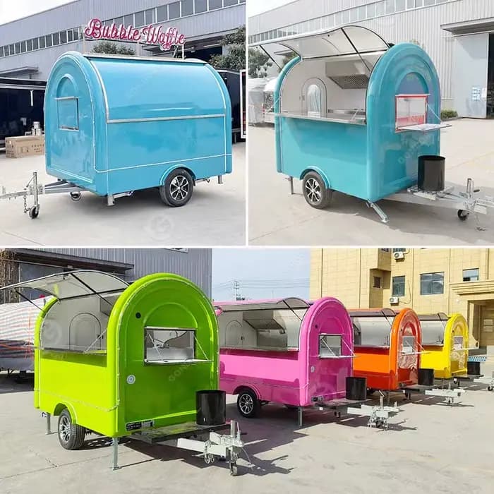 Chariot de hot-dogs de 16 pieds, camion de cuisine mobile, kebab grillé, van alimentaire de 3m, remorque Fish and Chips, Thaïlande, à vendre, personnalisable