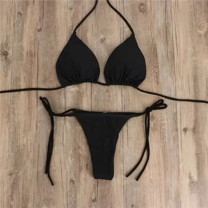 Maillot de bain d'été femmes Sexy Bikini ensemble push-up rembourré soutien-gorge string deux pièces maillots