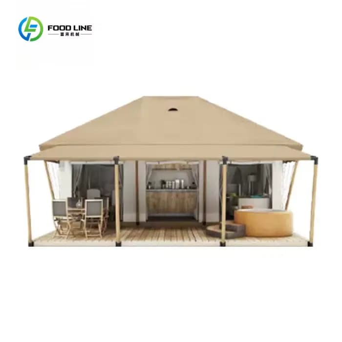 Tentes de camping personnalisées 6x8m, imperméables, pour resort, glamping, safari, lodge de luxe, hôtel, avec salle de bain